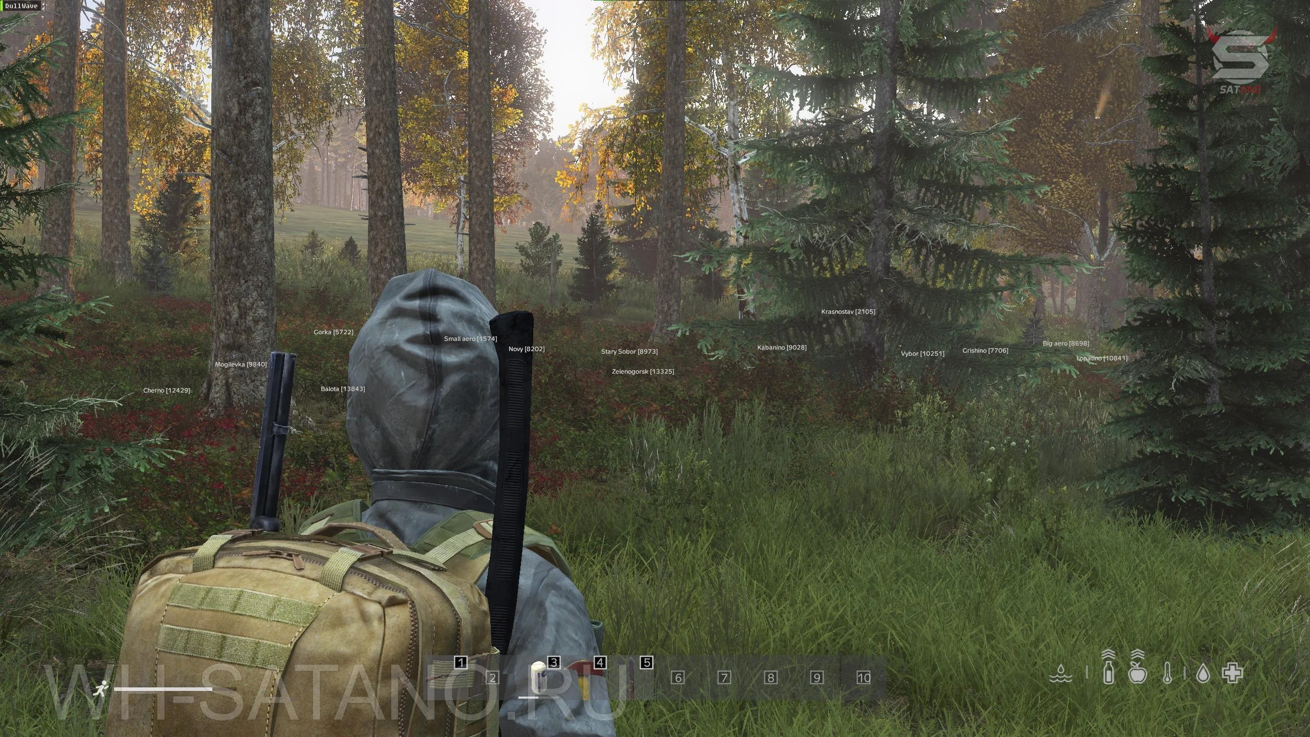 Чит на DayZ - Dullwave | Видно название городов в игре на расстоянии